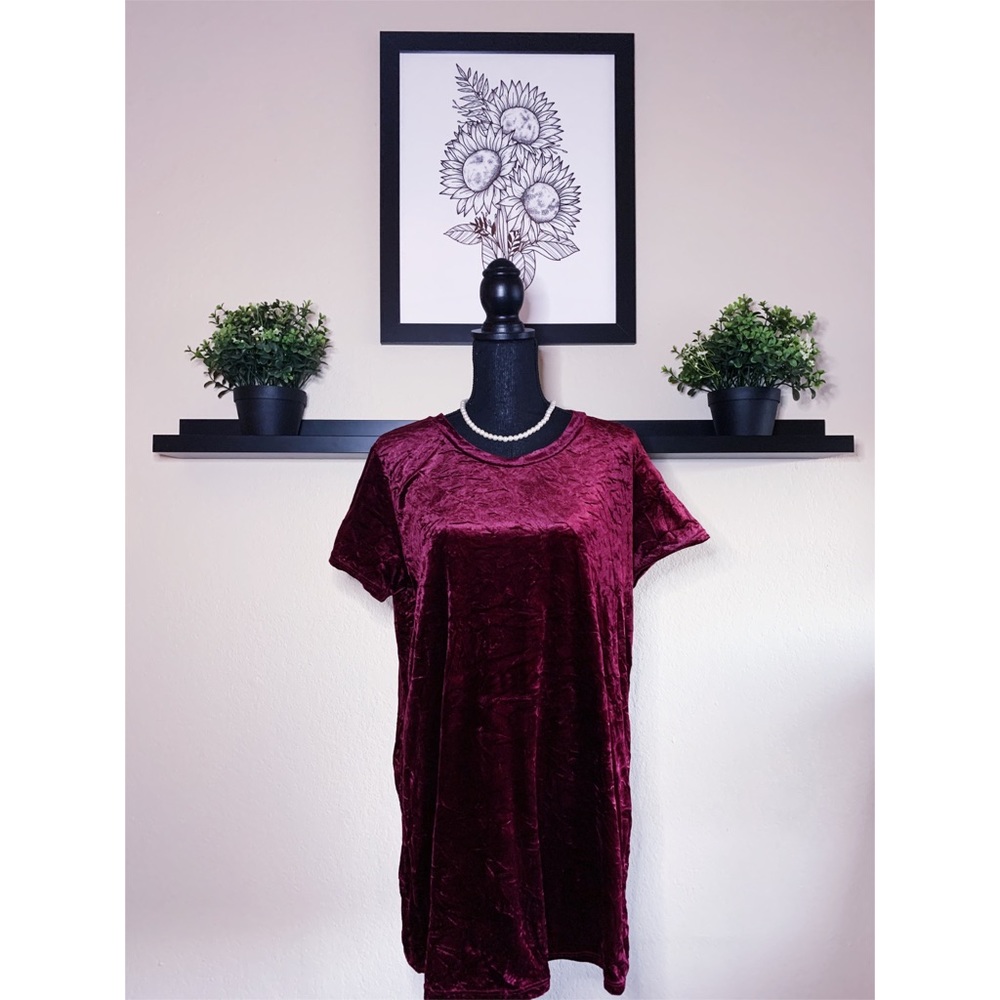 💚 Burgundy Maroon Mini dress 🍇